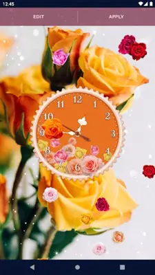 Rose Clock 4K Live Wallpaper android App screenshot 0