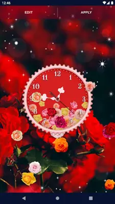 Rose Clock 4K Live Wallpaper android App screenshot 2