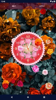 Rose Clock 4K Live Wallpaper android App screenshot 4